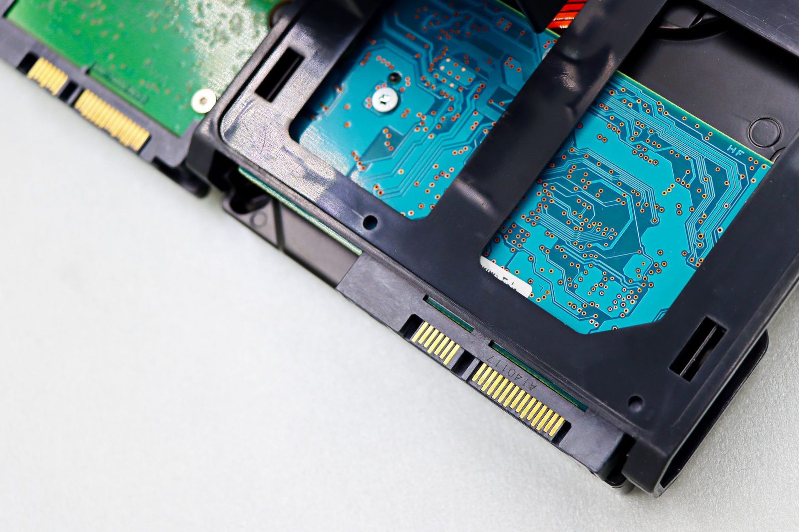 macro close up of HBM high bandwidth memory chip stack...