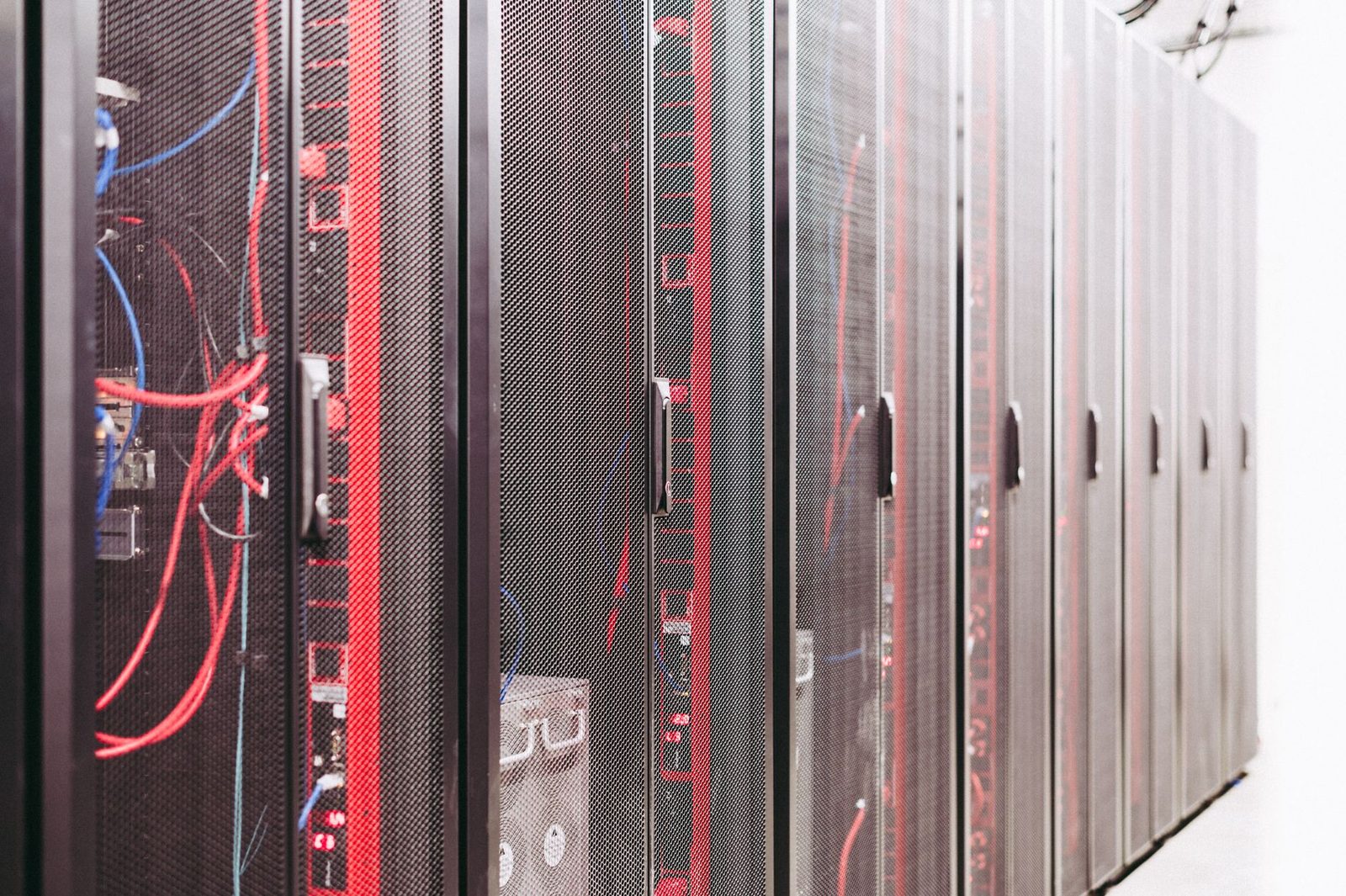 AI inference server racks in a data center